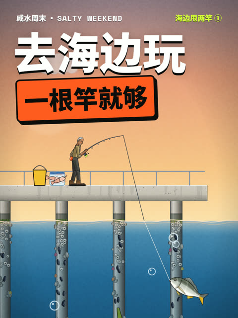 去海边玩想钓鱼？一根竿一包虾就够